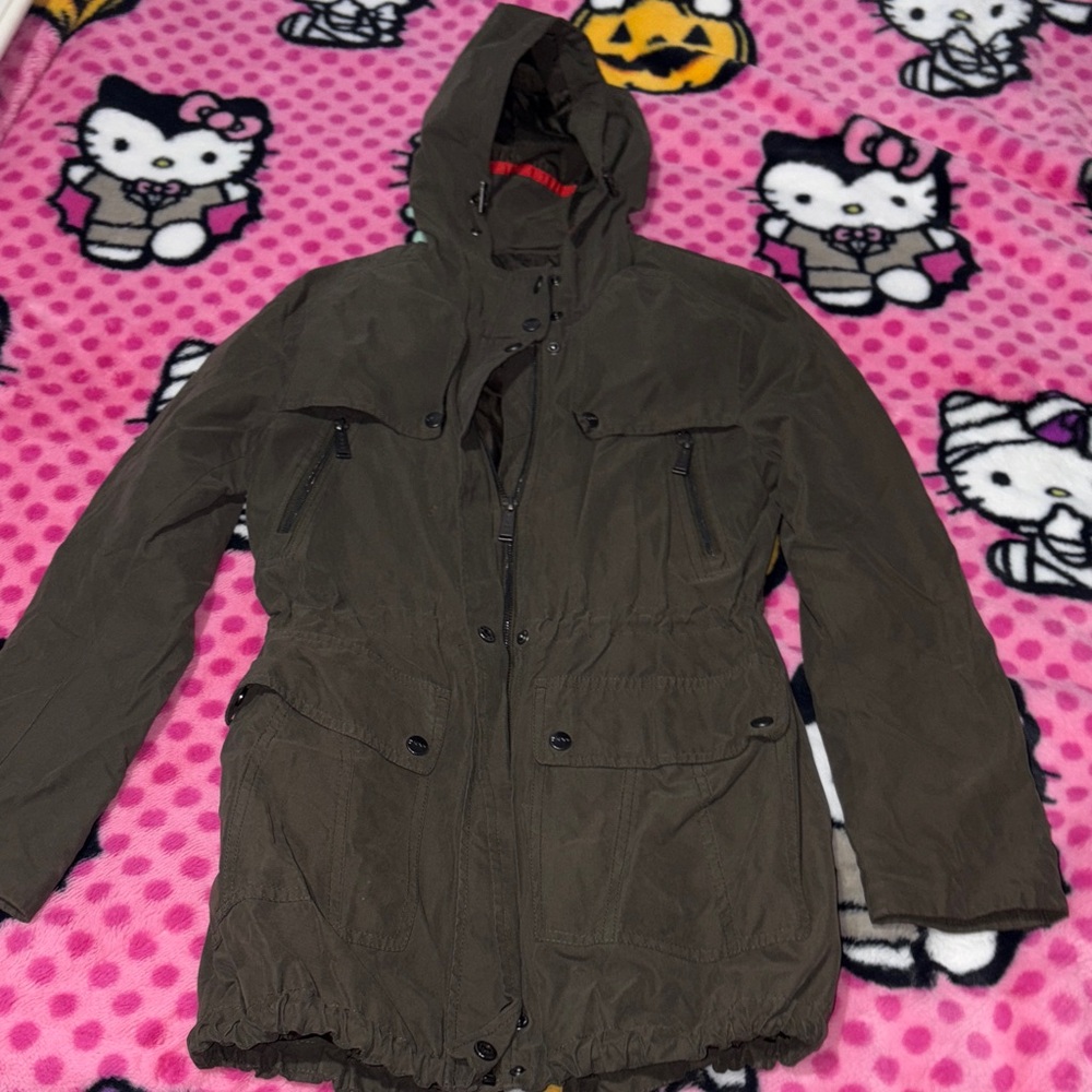 DKNY Dark Olive Utility Jacket